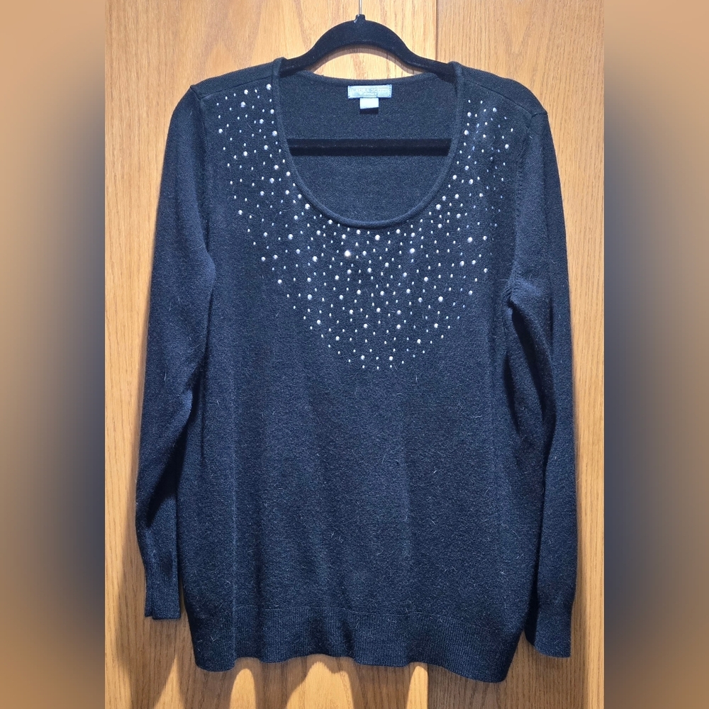 Laura Scott Black Knit Top